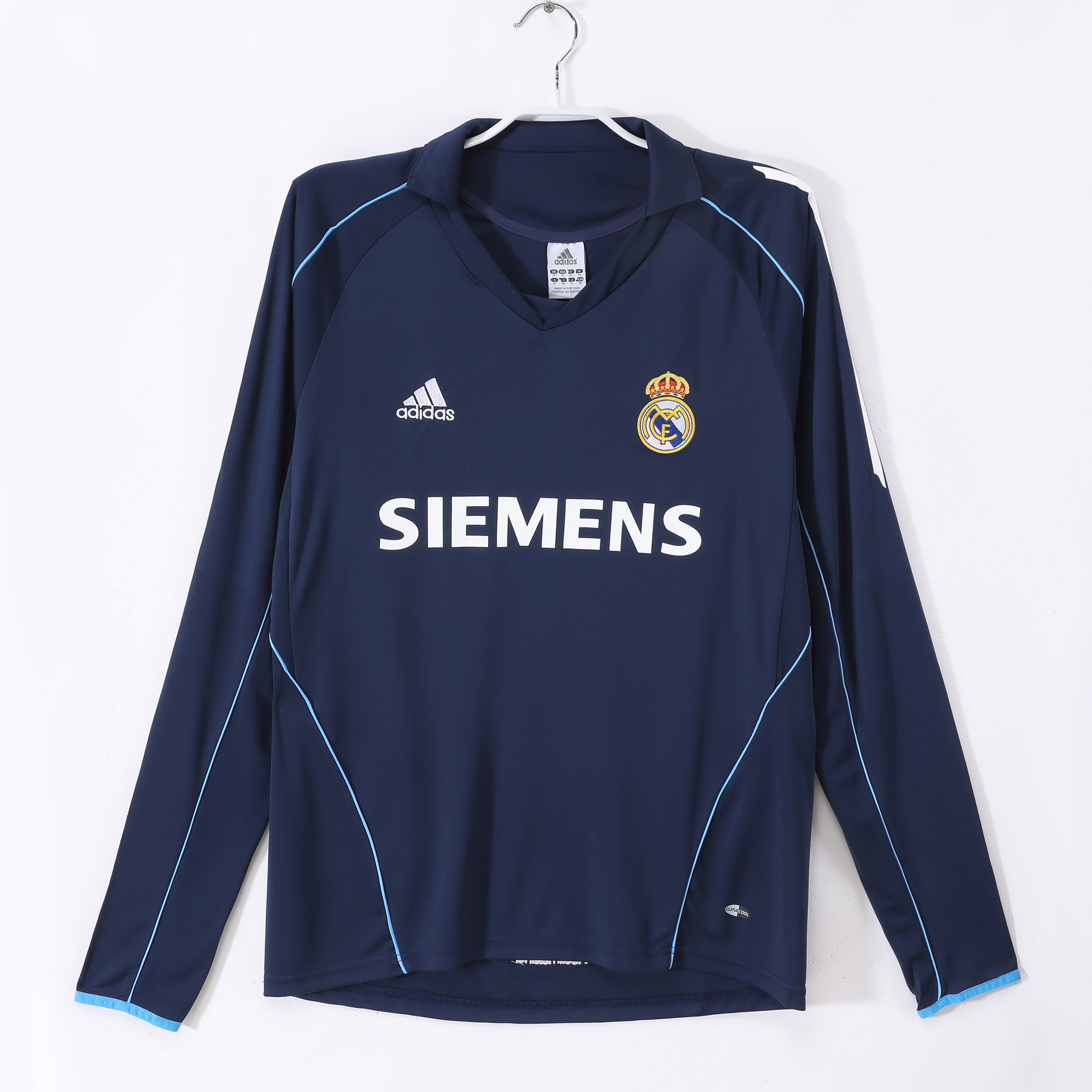 Camiseta de fútbol Real Madrid 2005/06 VISITANTE MANGA LARGA VERSION FAN